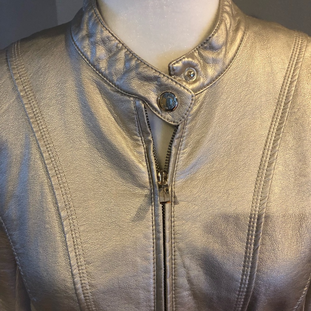 Kenneth Cole Leather Moto Jacket